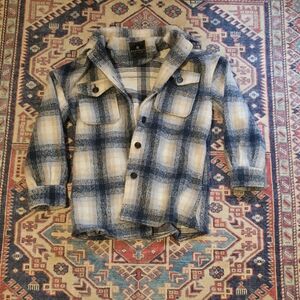 Blue and White Plaid Women's Jacket